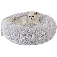 Los mejores  - Cama para Perros Gatos Mediano Pequeño - Camas Cojin Redonda Antiestres Suave Lavables- Cálido Felpa Cama Interior…